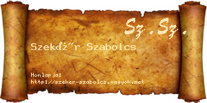 Szekér Szabolcs névjegykártya