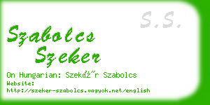 szabolcs szeker business card